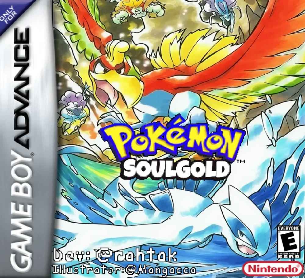 Pokemon SoulGold cover artwork featuring Ho-Oh and Lugia