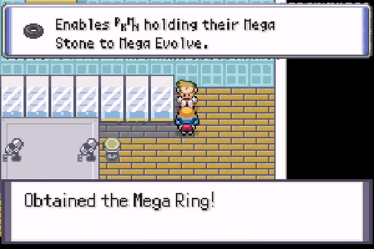 Player receiving the Mega Ring in Pokemon SoulGold
