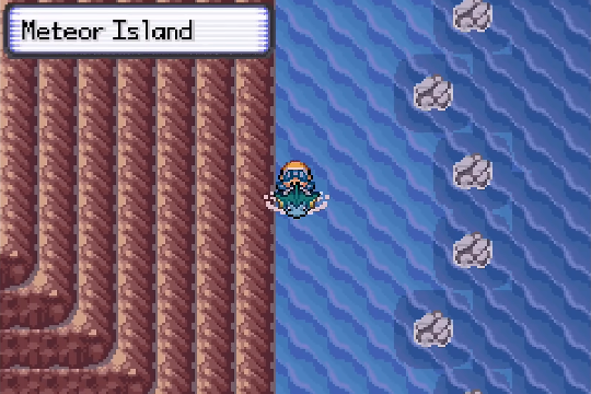 Meteor Island in Pokemon SoulGold