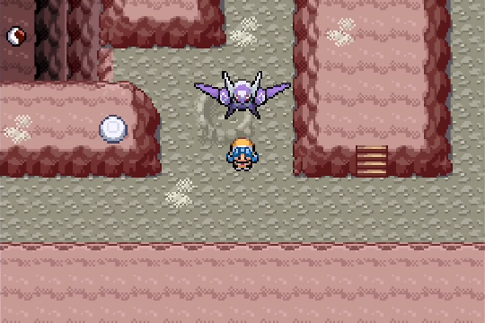A postgame cavern area in Pokemon SoulGold